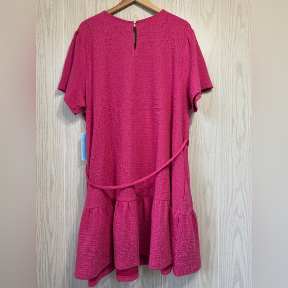 DRAPER JAMES RSVP™ Short Sleeve Belted Dress PINK size 2X NWT - Picture 6 of 7